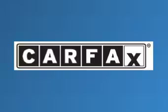 The CARFAX logo, black text on a white background with a rectangular border.