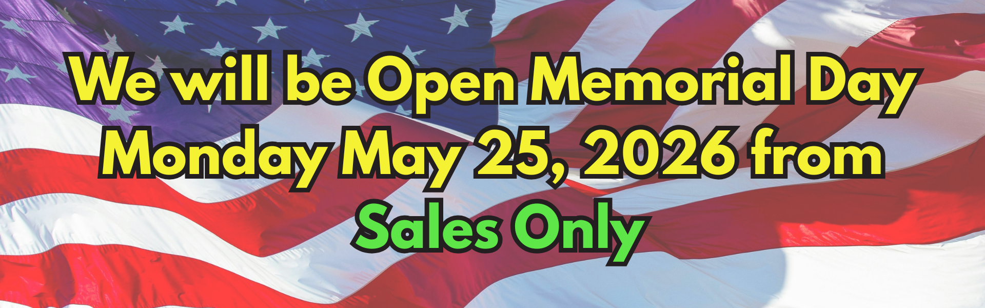 Memorial day open banner sales only 2026