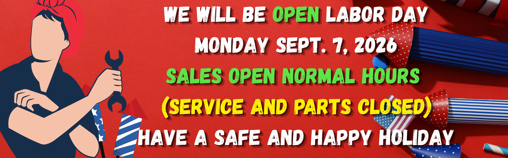Labor Day banner August 2026