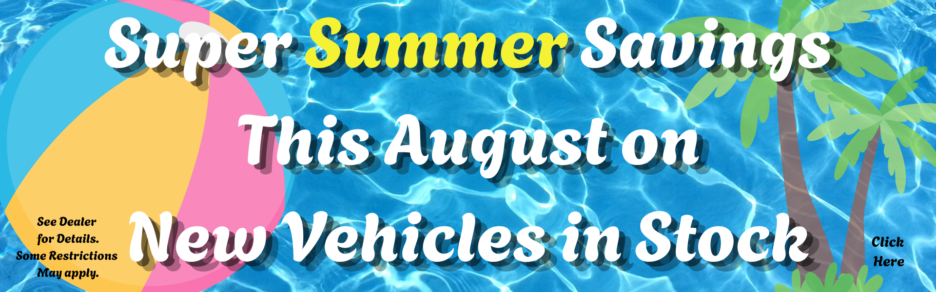 August summer savings banner 2026